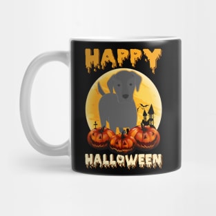 Labrador Halloween Scary Moon Pumpkin Costume Mug